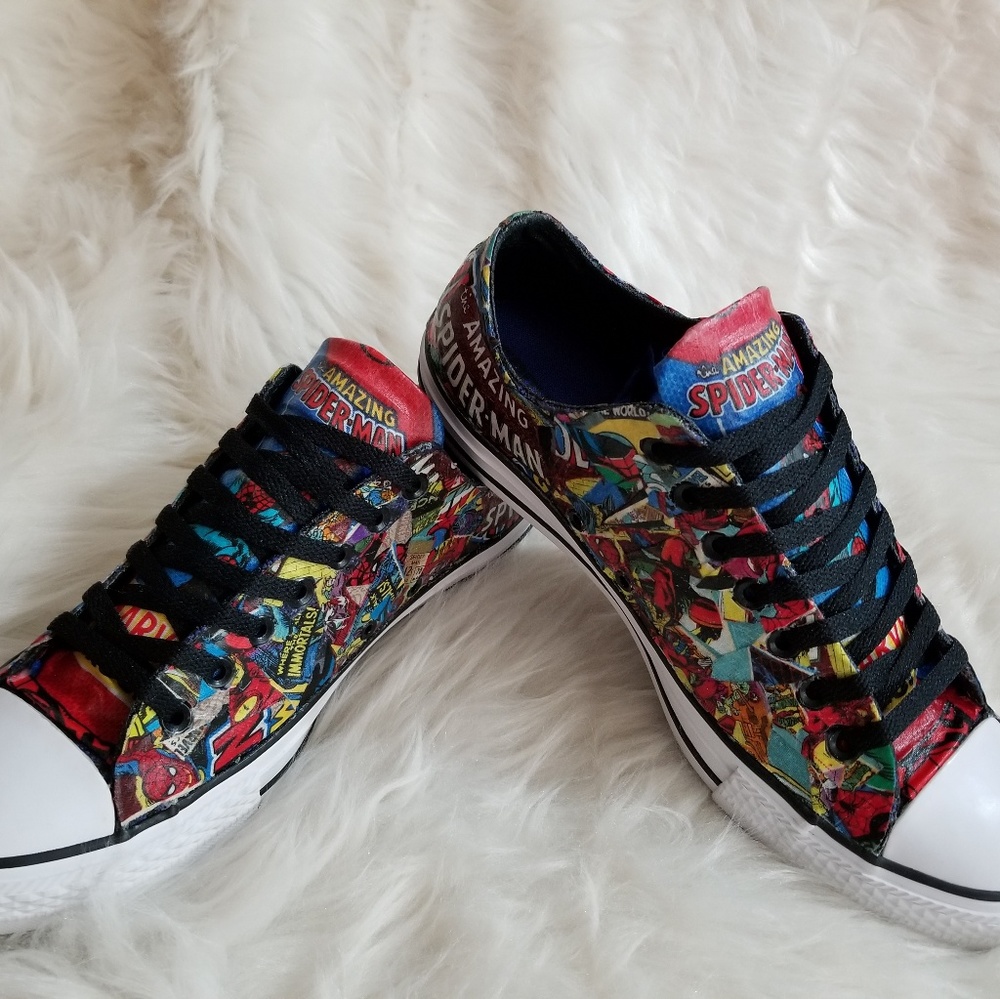 Men's Custom Spider Man Converse All Star